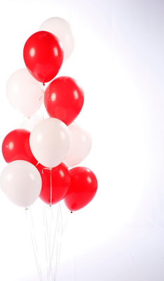 

TOYXE Solid 40192 Pearlized Metallic latex Toy Balloon(Red, White, Pack of 100)