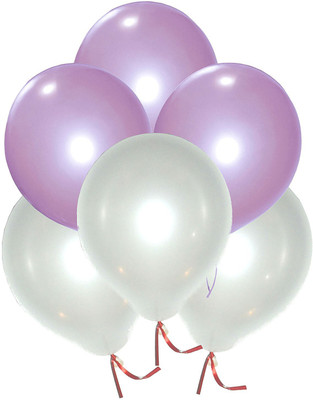 

TOYXE Solid 40194 Metallic HD Balloon(Purple, White, Pack of 100)