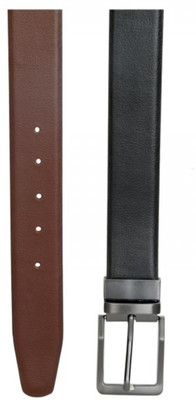 

EASY Men Formal Black, Brown Genuine Leather Reversible Belt