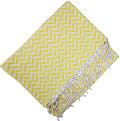 

Tidy Geometric  Throw(Cotton, Yellow, White, White;yellow