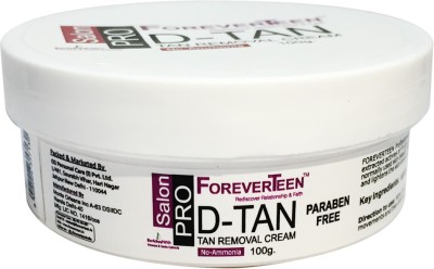 

ForeverTeen Paraben/Ammonia Free Salon Professional D-Tan Removal Cream for Girls with Fruits/Herb extracts(100 g)