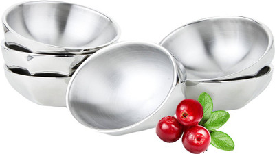

Sayee Stainless Steel Bowl Set(Silver, Pack of 6)