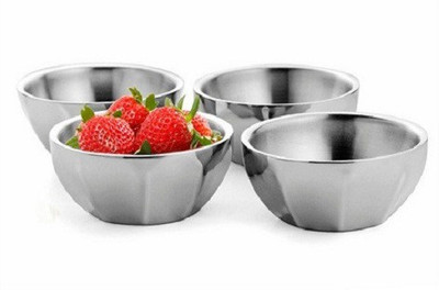 

Sayee Stainless Steel Bowl Set(Silver, Pack of 4)