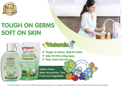 

Pigeon Naturals Liquid Cleanser Combo, (Bottle+Refill)(400 ml)