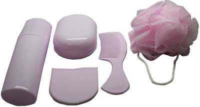

vepson Travel Bathroom Cosmetics Storage Kit With Transparent Bag (Set of 1)(Set of 5)