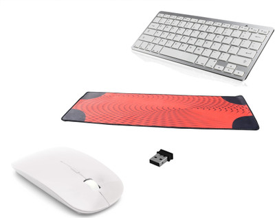 

ReTrack Super Slim Wireless Portable Wireless keyboard & Mouse With Gaming Large XL Mousepad Combo Set