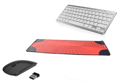 

ReTrack Super Slim Wireless Portable Wireless keyboard & Mouse With Gaming Large XL Mousepad Combo Set