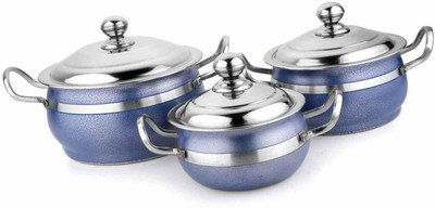 

AIRAN Airan Stainless Steel Antique Handi Cookware Set(Steel, 3 - Piece), Blue