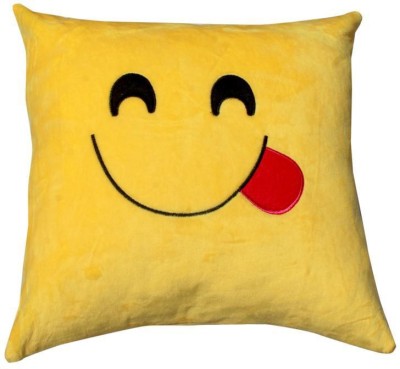 MANDHANIA Polyester Cushions & Pillows Cover(40 cm*40 cm, Yellow)