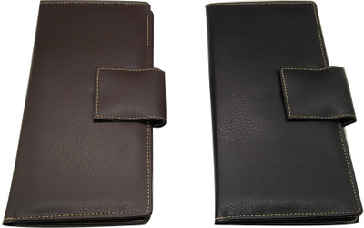 

Essart Faux Leather Document Bag(Set Of 2, Black, Brown)