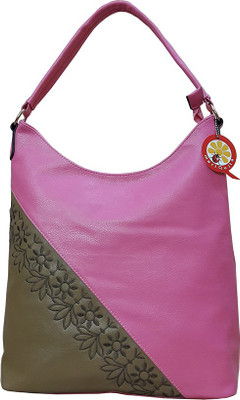 

mariQuita Shoulder Bag(Pink, Brown), Brown;pink