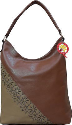 

mariQuita Shoulder Bag(Brown, Beige), Beige;brown