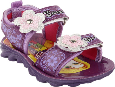 

WINDY Girls Velcro Flats(Multicolor, Purple