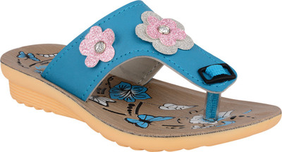 

WINDY Girls Slip-on Flats(Blue, Firoji