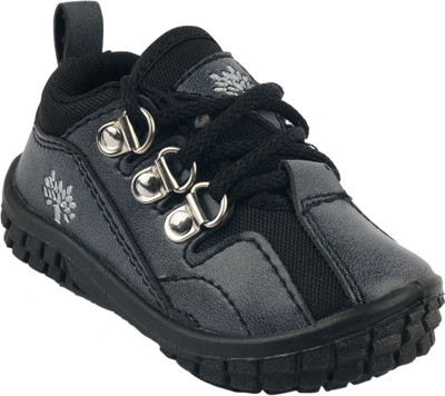 

BUNNIES Boys Lace Running Shoes(Black