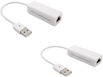 

ReTrack SET OF 2PC USB 2.0 Male to RJ45 Ethernet Network Lan Adapter(100 Mbps)