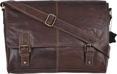 

Visstosso 15.6 inch Expandable Laptop Messenger Bag(Brown)