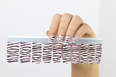 

Republic Of Skin London Nail Polish Stickers - Pink Zebra(Black & Pink)