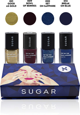 

Sugar Tip Tac Toe "Girl's Night Out" Nail Lacquer Gift Box Multicolor(Pack of 4)