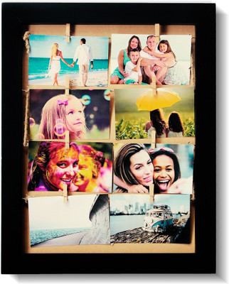 

Cubikfeet Wood Photo Frame(Black, 8 Photos)