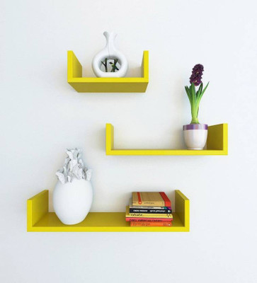 

CraftOnline wall shelf Wooden Wall Shelf(Number of Shelves - 3, Yellow)