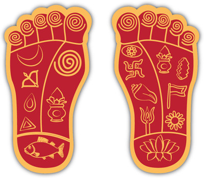 

Indigifts Laxmi Religious Footprint(Fiber)