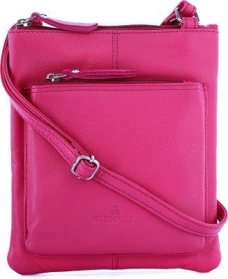 

visstosso Girls Casual Pink Genuine Leather Sling Bag