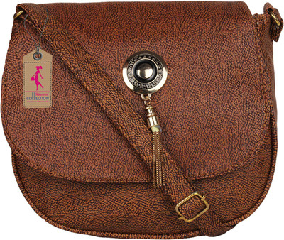 

Ritupal Collection Women Casual Brown PU Sling Bag