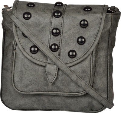 

Exotique Women Casual Black Leatherette Sling Bag