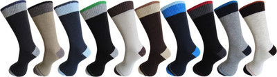 RC. ROYAL CLASS Men Solid Mid-Calf/Crew(Pack of 10)