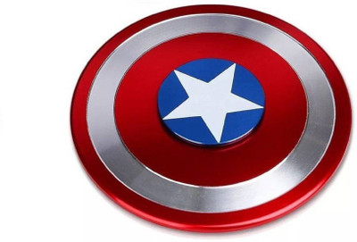 

ELECTRO CART Heavy Quality Metal Captain America Hand Spinner (Red, Silver)