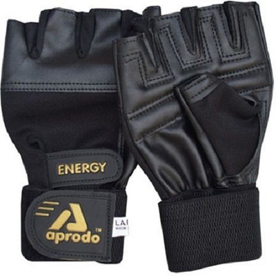 

APRODO ENERGY Gym & Fitness Gloves (Free Size, Black)