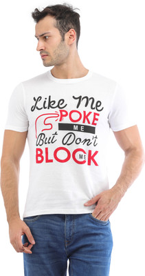 Rockhard Printed Men Round Neck White T-Shirt Rockhard Printed Men Round Neck White T-Shirt