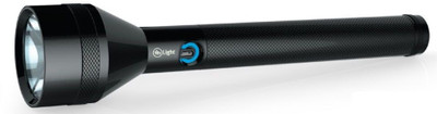 

Mr Lights 1700 Meters Rechargeable Metal Alloy flashlight with 3.5 Hours back up CREE LED Cobra Series Torch(Black : Rechargeable)