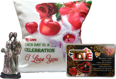 

Saugat Traders Cushion, Showpiece Gift Set