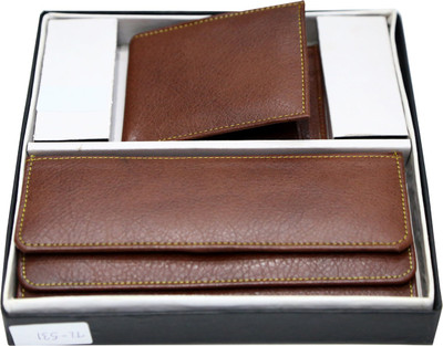 

Majaria Men Brown Genuine Leather Document Holder(8 Card Slots)