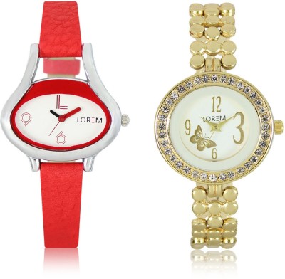 LegendDeal New LR203-206 Exclsive Diamond Studed Gold Best Stylish Combo Watch  - For Girls   Watches  (LEGENDDEAL)