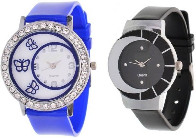 Frida black flet & blue butterfly analogue stylish designer watches for woman and girls Watch  - For Women   Watches  (Frida)