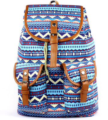

RAMPOSH Printed Canvas Backpack 15 L Backpack(Multicolor)