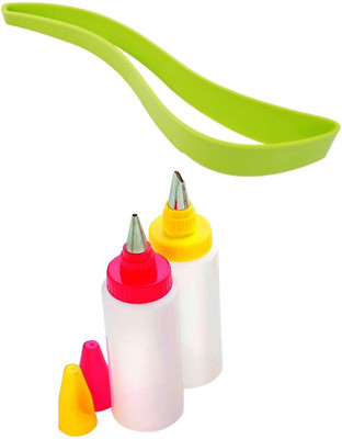 

Evana Combo Cake Cookie Server With Cake Decoration Bottle Plastic Cake Server(Multicolor, Pack of 3)