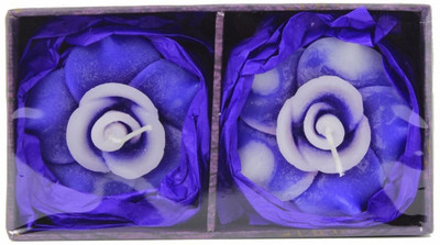 

Soulflower Walk in the Wood Aroma Floating Candle Rose Shape Medium Candle(Multicolor, Pack of 2)