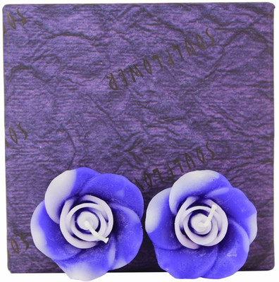 

Soulflower Walk in the Wood Aroma Floating Candle Rose Shape Small Candle(Multicolor, Pack of 4)