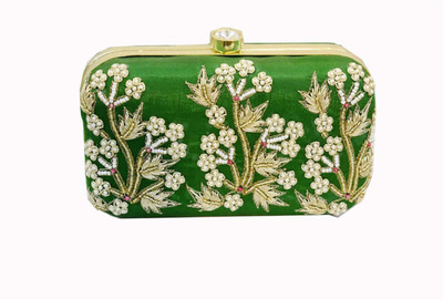 

Falah Party Pink, Brown, Green Clutch, Brown;green;pink