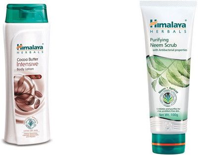 

Himalaya coca butter intensive body lotion, neem face scrub(Set of 2)