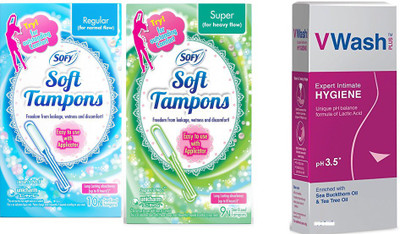 

sofy Soft Tampons, v wash(Set of 3)