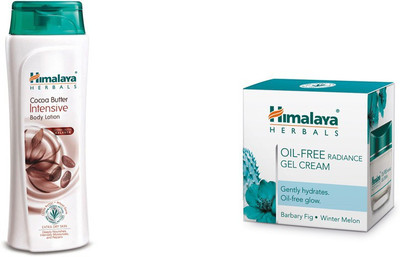 

Himalaya coca butter intensive body lotion, oil free radiance gel cream(Set of 2)
