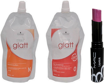 

Schwarzkopf Glatt Hair Straigtening Cream With Mac Sweet Lipstick(Set of 3)