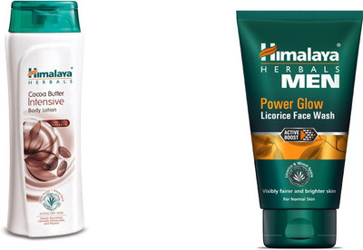 

Himalaya coca butter intensive body lotion, power glow licorice face wash(Set of 2)