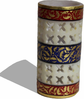 

athizay 1 Compartments Marble stone Pen Stand(White, Blue, Red, Gold)