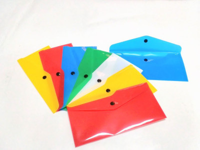 

Yes Polypropelene Cheque Size Button Envelps(Set Of 8, Blue, Yellow, Red, White)